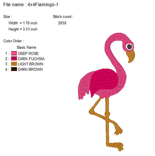 Flamingo Embroidery Design, Machine Embroidery Designs Baby, Pink Flamingo Embroidery Design, Flamingo For Machine Embroidery, Pink Flamingo, Instant Download