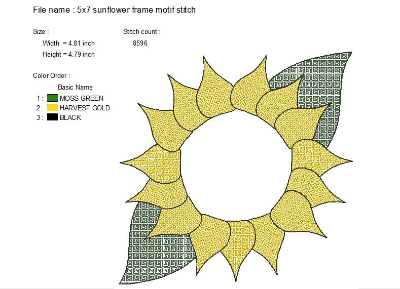 Sunflower embroidery design, sunflower sketch machine embroidery designs, autumn embroidery, fall embroidery, sunflower design, instant download