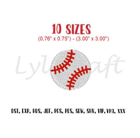 Mini Baseball Embroidery Design, Small Baseball Machine Embroidery Designs, Softball Embroidery, Sport Embroidery, Ball Embroidery Design, Instant Download.