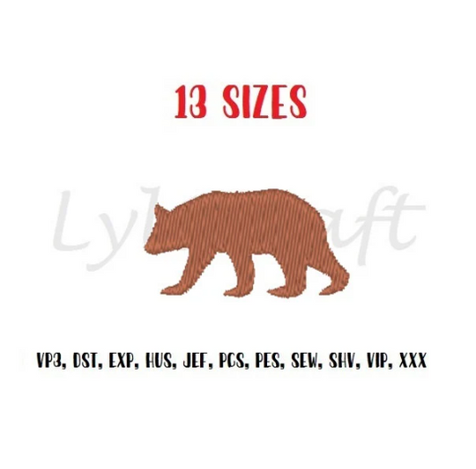 Mini Bear Embroidery Design, Small Bear Machine Embroidery Design, Mama Bear, Baby Bear, Animal Designs, Woodlands Embroidery Designs, instant download.