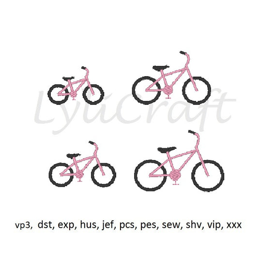 Mini Bicycle Embroidery Design, Bicycle Machine Embroidery Designs, Mini Bicycle Embroidery, Bicycle Logo Embroidery, Small Bicycle Designs, Instant Download.