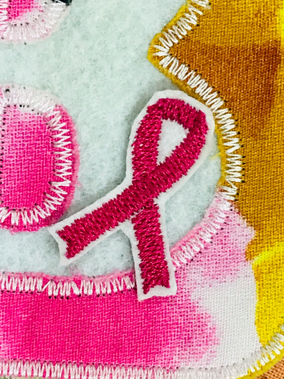 Cancer Ribbon Embroidery Design