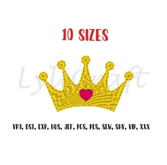 Crown Embroidery Design, Crown Sketch Machine Embroidery Design, Quick Stitch Embroidery, Princess Embroidery, Low Density Embroidery, Instant Download