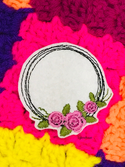 Mini Rose Wreath Embroidery Design, Small Rose Wreath Machine Embroidery Design, Rose Flower Embroidery, Floral Embroidery, Baby Embroidery