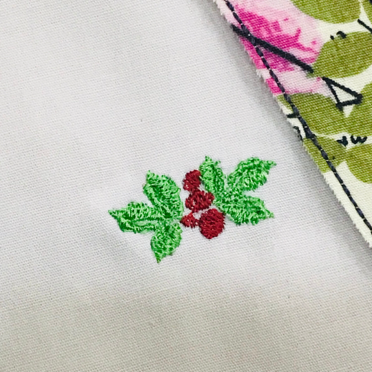 Holly berry embroidery design