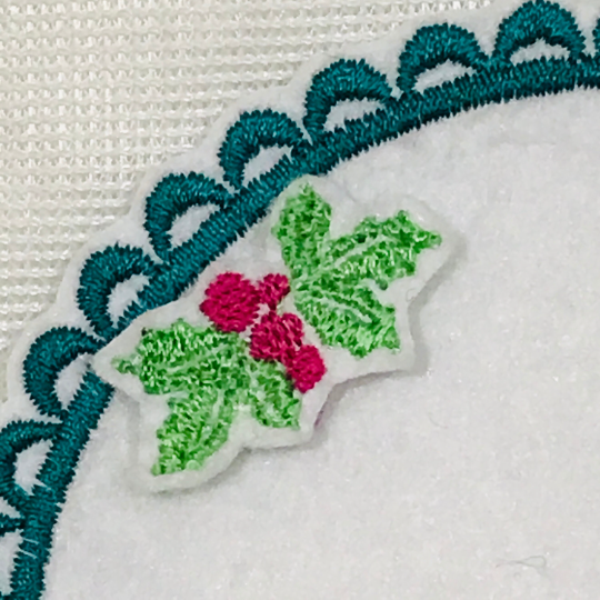 Holly berry embroidery design