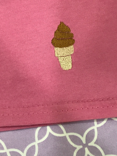 Ice Cream Embroidery Design