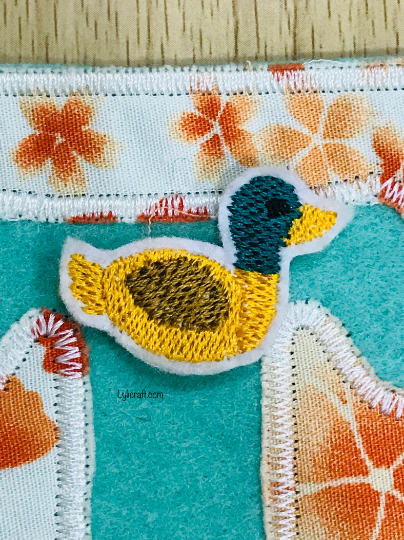 Mini Duck Embroidery Design, Small Duck Machine Embroidery Design, Mallard Duck Embroidery, Duck Hunting Embroidery, Swimming Duck Design