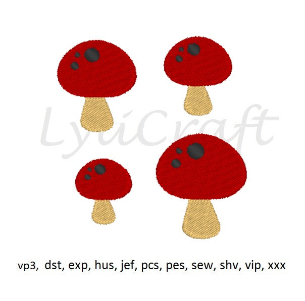 Mini Mushroom embroidery design, mini mushroom machine embroidery designs, fungus embroidery design, mushroom designs, mushrooms embroidery, Instant Download