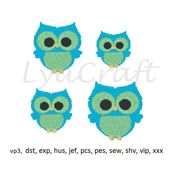 Mini Owl Embroidery Design, Small Owl Machine Embroidery Designs, Bird Embroidery, Baby Owl Embroidery, Woodland Animal Embroidery Design