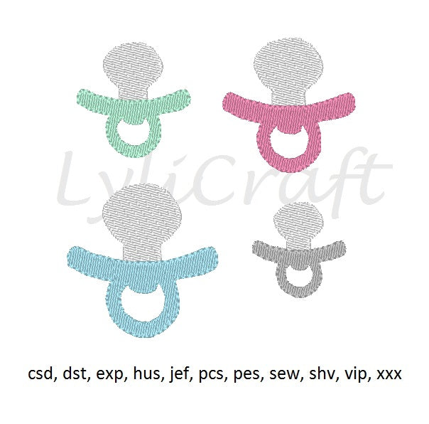 Mini Pacifier Embroidery Design, Embroidery Designs Baby, Mini Embroidery Designs, Machine Embroidery designs Baby, Baby Pacifier Embroidery Design, Instant Downloads