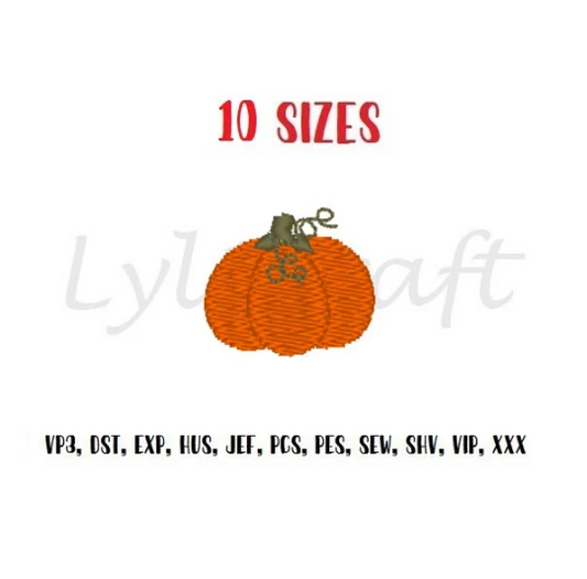 Pumpkin Embroidery Design