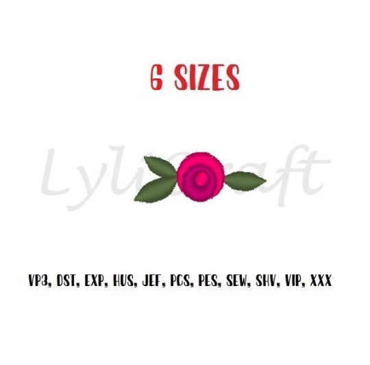 Mini Rose Embroidery Design, Small Rose Machine Embroidery Designs, Flower Embroidery, Floral Embroidery, Spring Embroidery, Baby Embroidery, Instant Download