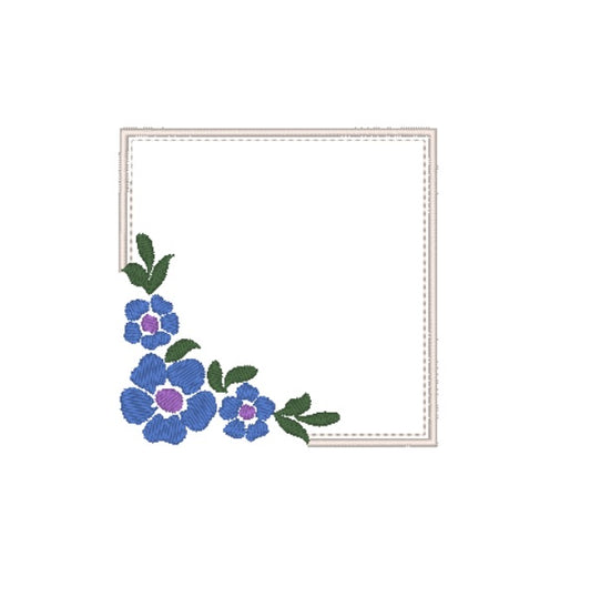 Square Flower Frame Embroidery Design, Floral Frame Embroidery Design, Floral Square Frame Embroidery, Flower Frame Embroidery Design,&nbsp;Square Frame Embroidery Design, Instant Download