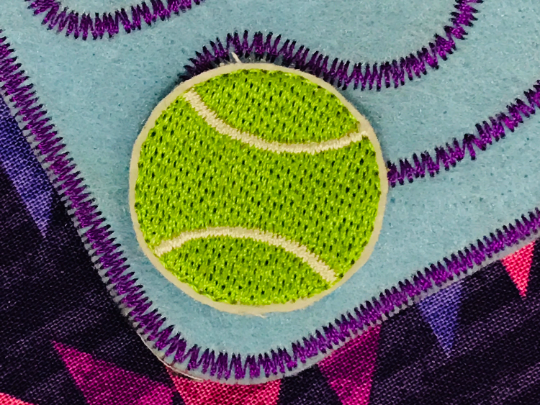 Tennis embroidery design