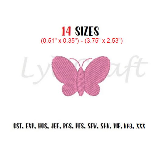 Mini Butterfly Embroidery Design, Small Butterfly Embroidery Designs, Machine Embroidery Designs, Miniature Embroidery Design, Instant Download.