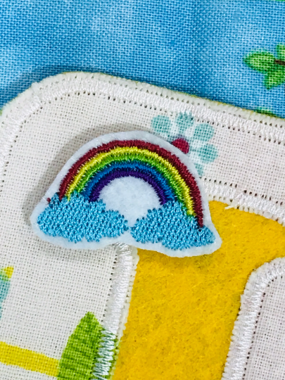 Mini Rainbow Embroidery Design, Small Rainbow Machine Embroidery Designs, Clouds Embroidery, Summer Embroidery, Colorful Rainbow Embroidery, Instant Download
